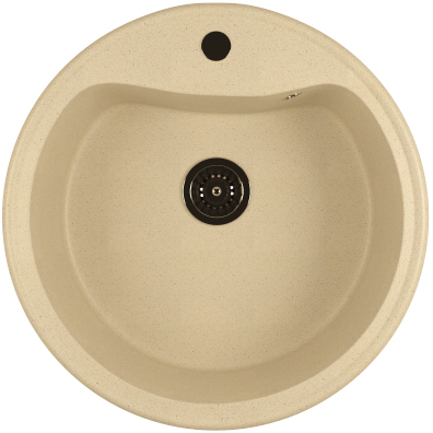 Мойка MIXLINE ML-GM09 круглая бежевая (328) 510 мм (глуб. чаши 190 мм)