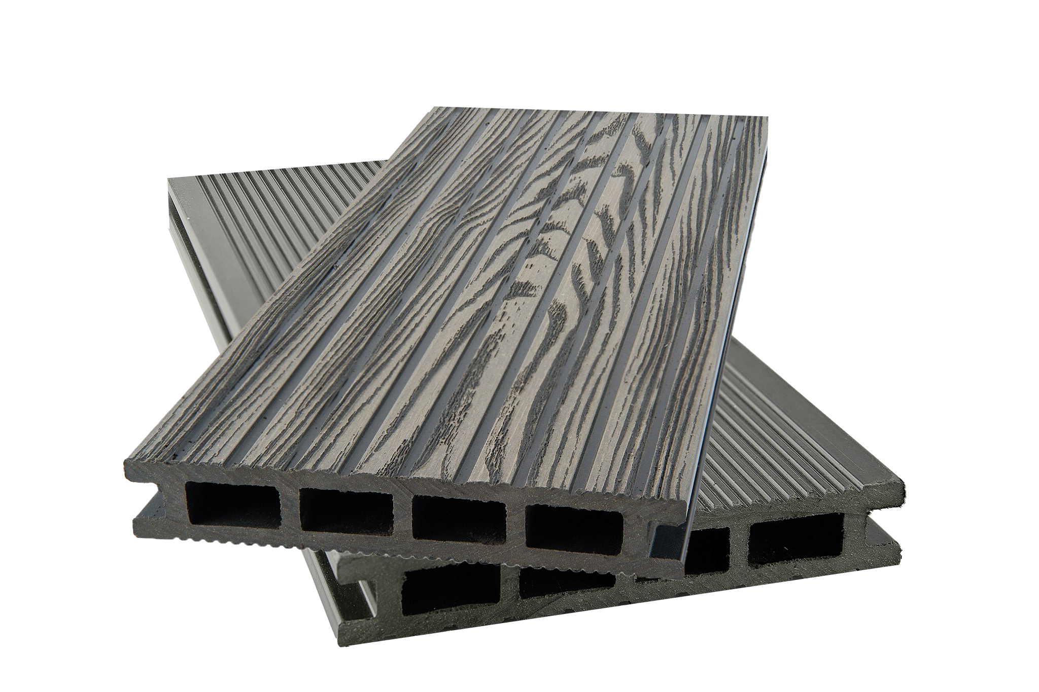 Террасная доска ДПК 26*150*4000мм TAVOLA ECO Винтаж 3D вельвет крупный брашированная серый 