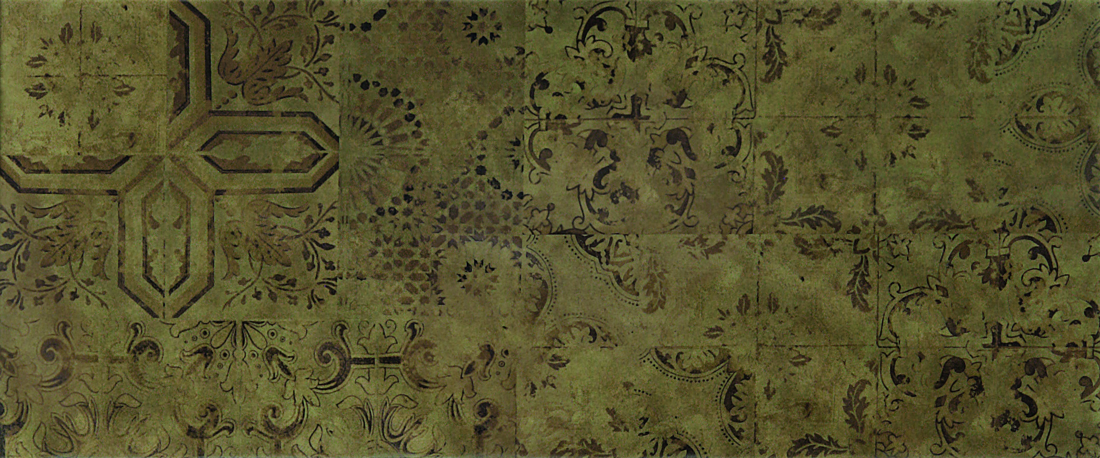 Плитка 250*600 GC Пэчворк коричневая рисунок 03