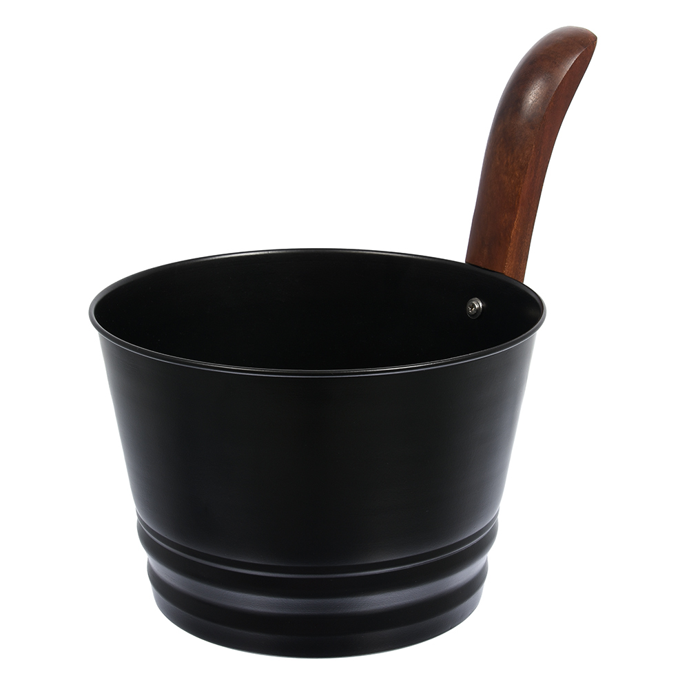 Бадья для бани из стали 4 л, черная, 41351