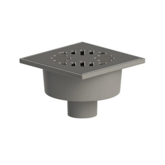 Трап 50 с вертикальным спуском пласт.решетка 150*150