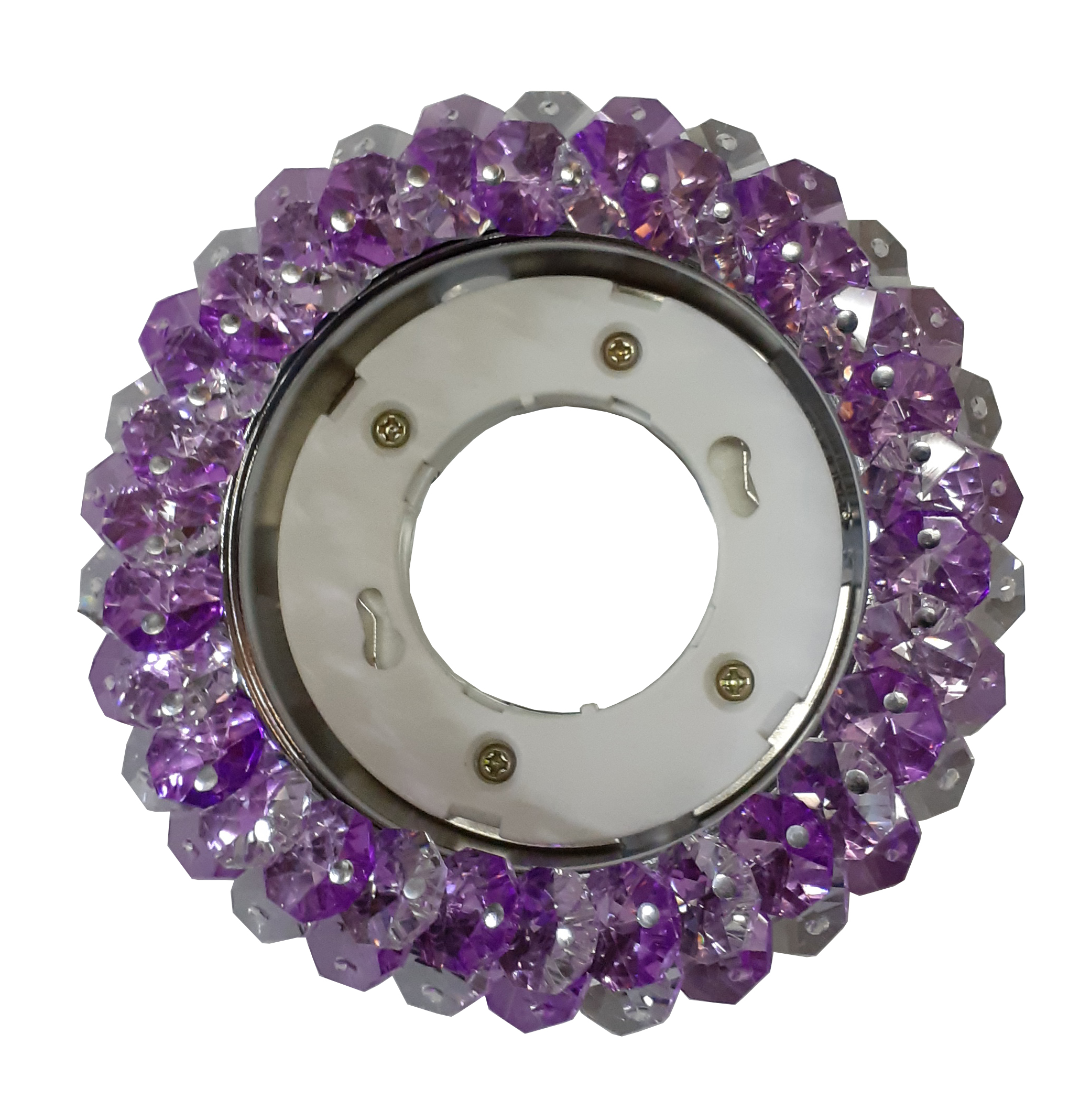 Светильник потолочный GX53-5 кристалл хром/пурпурный 00-0237