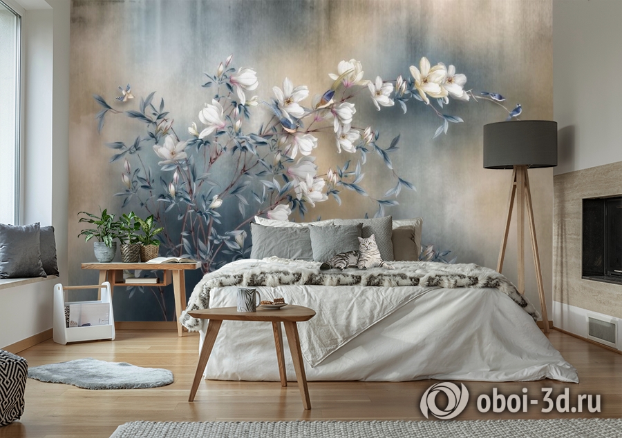 Фотопанно 3D DV-005" Магнолия в винтажном стиле"(300*270) 