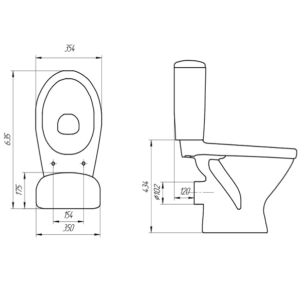 Унитаз-компакт"Тренто" термопласт микролифт Cersanit
