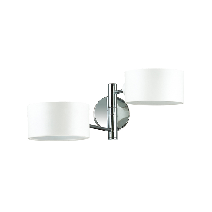 Бра LUMION MODERNI  ASHLEY 3742/2W LN19 140  хром/белый E14 2*60W 220V