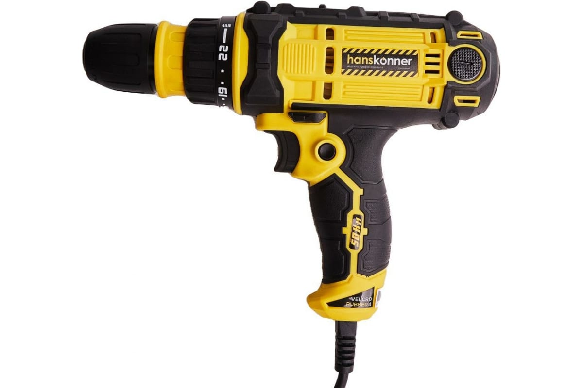 Дрель-шуруповерт электр. HID2145P 450Вт, 50Нм, реверс, Hanskonner