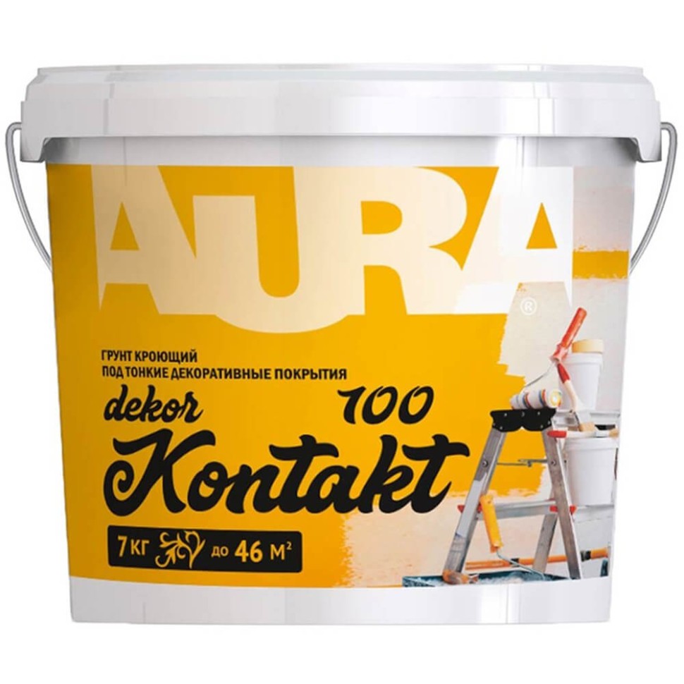 Грунт под декоратив.материалы AURA Dekor Kontakt 100, 3,5 кг