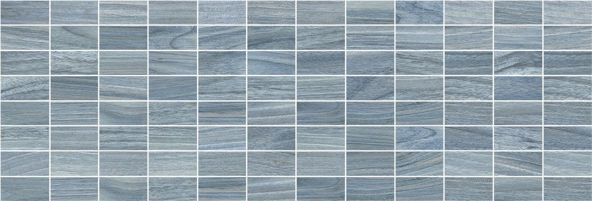 Плитка 200*600 Laparet Zen декор мозаичный синий MM60067