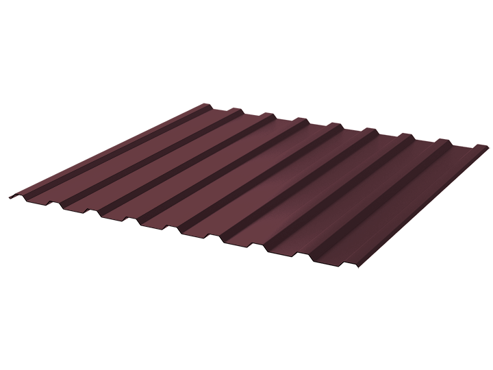 Профнастил полимер СП20 1100/1150 0,4  2м RAL 3005(красное вино)