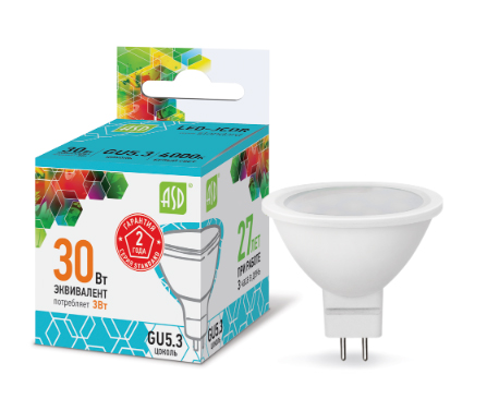 Лампа LED-JCDR 3W G5.3 220v 4200К УТ000011924