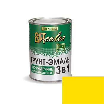 Грунт эмаль желтая 0,8кг 3 в1 по ржавчине ВИТ color 