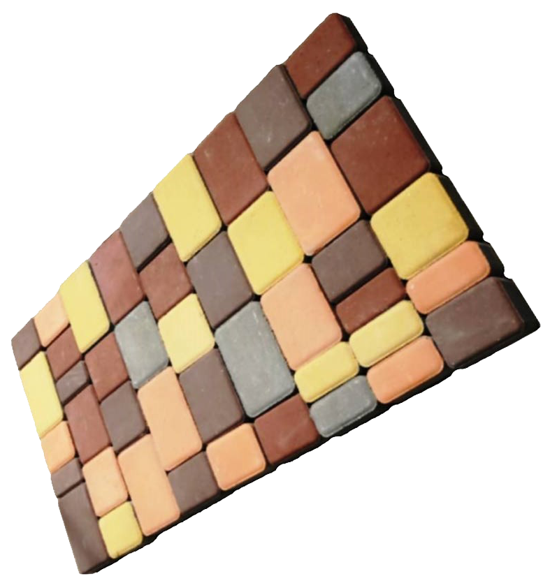 Плитка тротуарная "Старый город" 50мм коричневая двухслойная (кратно 0,95м2) 