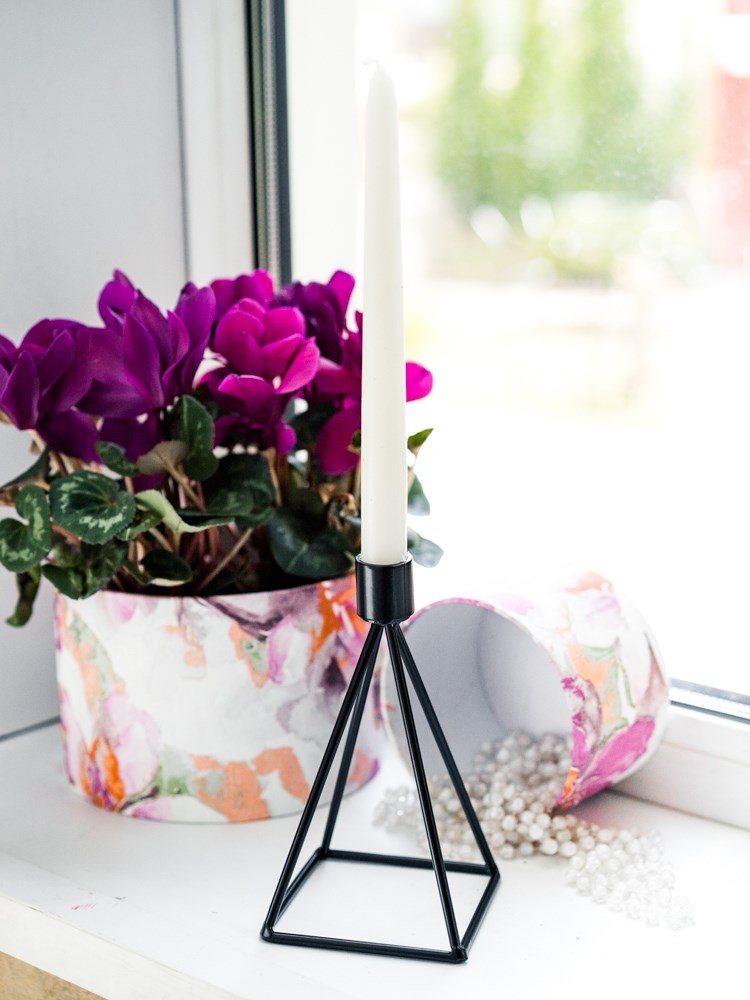 Подсвечник Лофт, металл, чёрный, 607-61-B