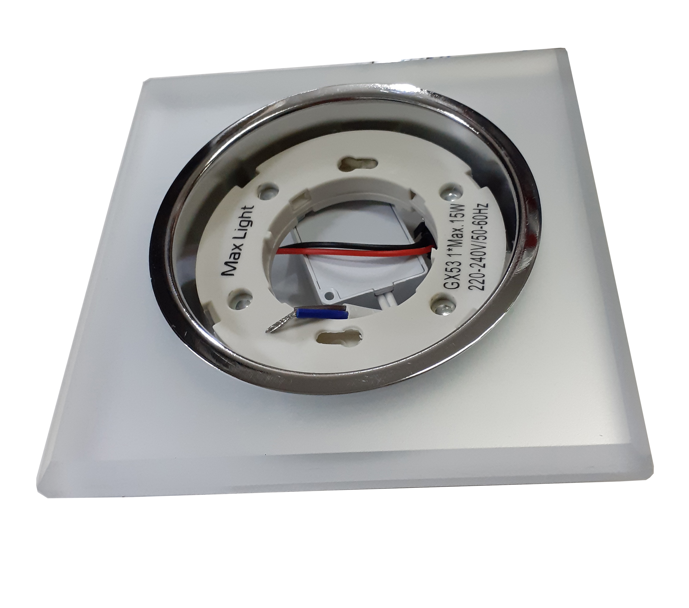 Светильник потолочный GX53 LED-5 стекло матовое, квадрат 00-0892