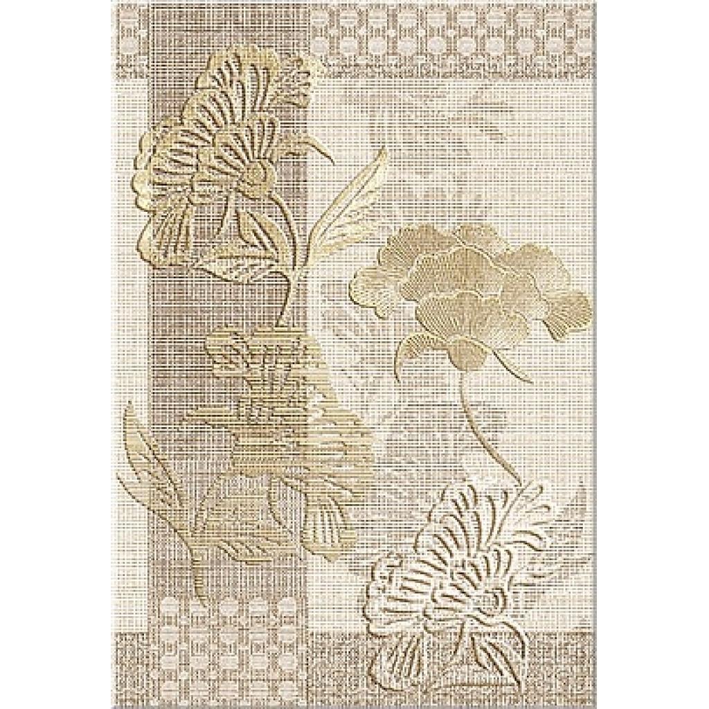 Плитка 278*405 AZORI Сатти Беж Флоу декор