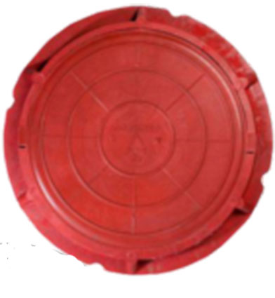 Люк полимерный 30кН красный