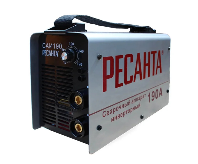 Сварочный аппарат инверторный САИ 190 10-190А, 5,0кВт, до 5мм, 140-260В Ресанта