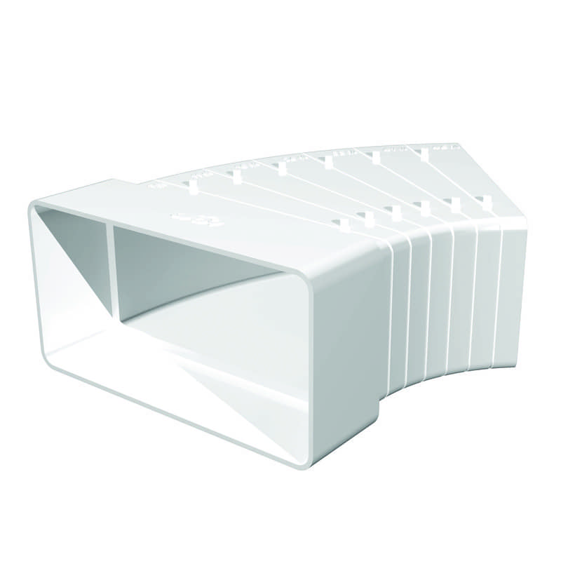 Колено горизонтальное разноугловое 60х120 мм ЭРА 612КРП