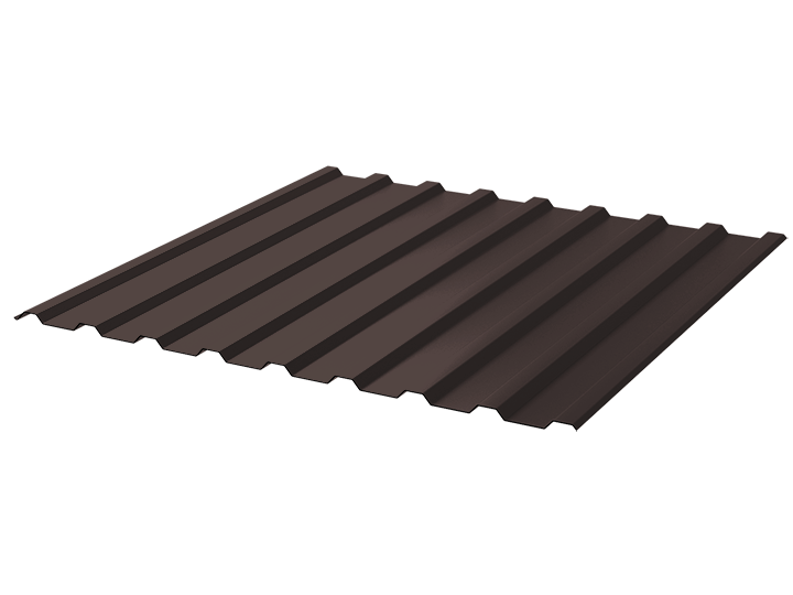 Профнастил полимер СП20 1100/1150 0,4  2м RAL 8017(шоколад)
