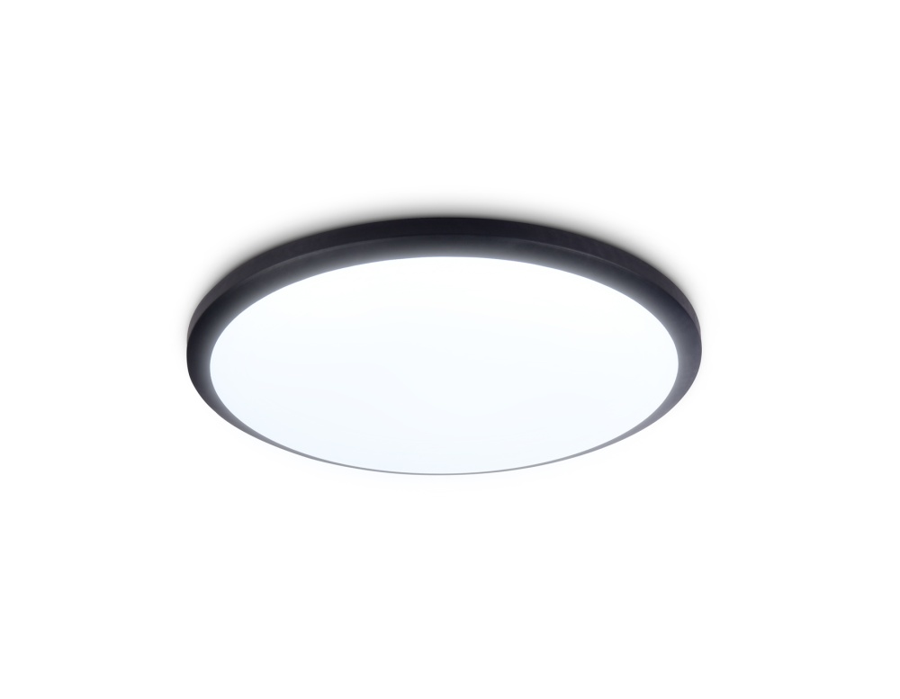 Светильник потолочный FZ1233 BK, чёрный,IP44, 22W 6400K D260*55 