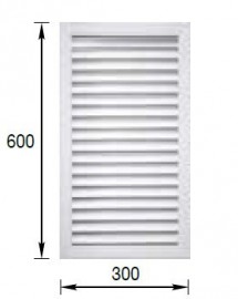 Решетка радиаторная белая 300* 600 вертик.