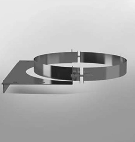 Крепление универсальное КУ, D120-125мм, AISI 430 ТиС