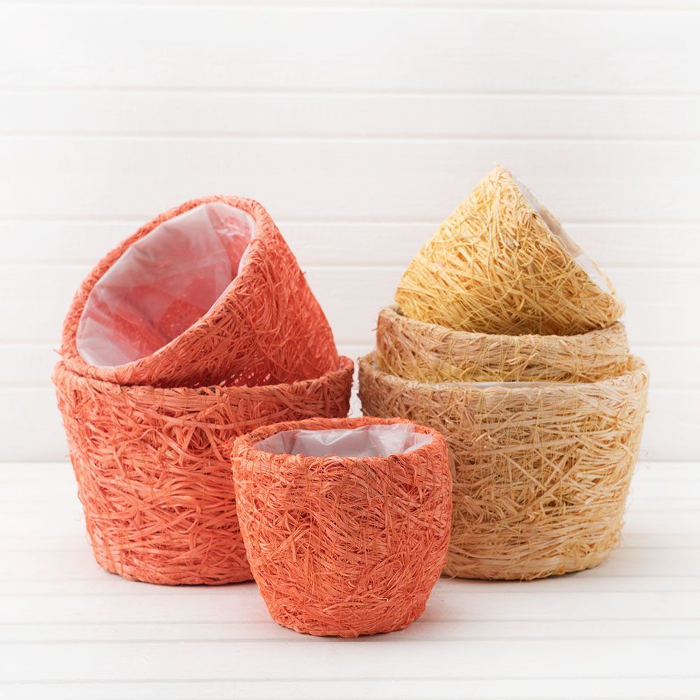 Кашпо сизалевое, комплект 3 шт, 39/1948С