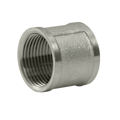 Муфта прямая 1/2" г/г никель
