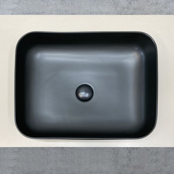 Умывальник T-Y9378MB матовый черный для столешницы (500*390*135) COMFORTY