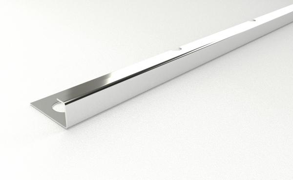 Профиль д/кафеля внешн нерж.сталь 12мм 2,7м  К 12НСП