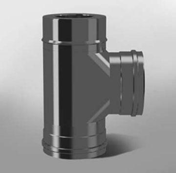 Тройник сендвич 87* ТРТ-Р D120/180мм, AISI 430/0,8-430/0,5мм ТиС