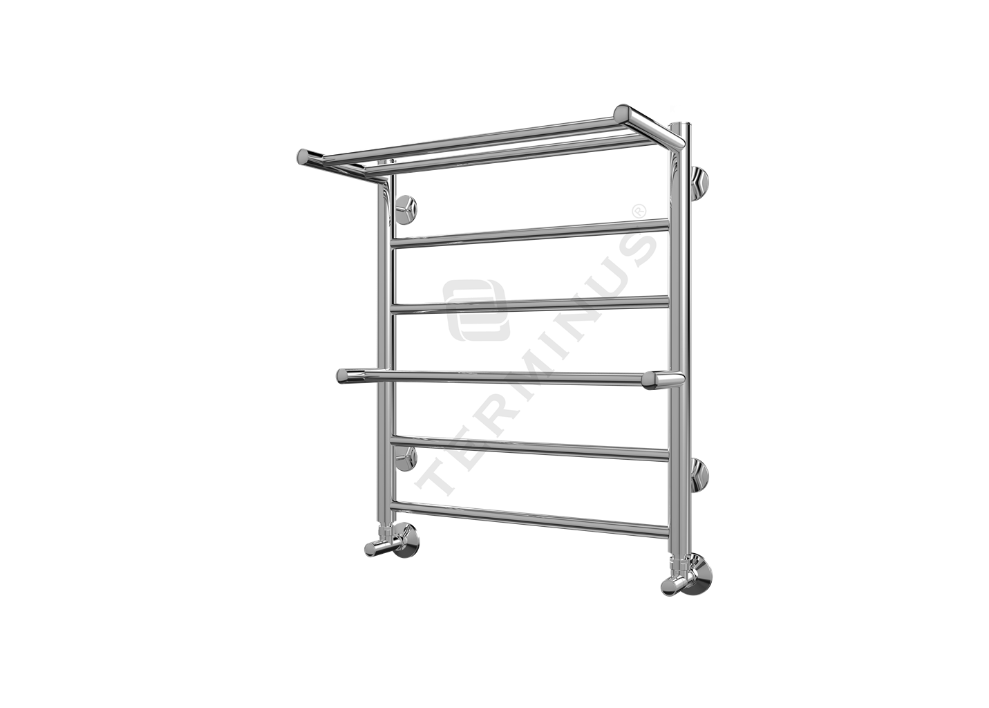 Полотенцесушитель Анкона с полкой П6 59х50 1"-1/2" Terminus