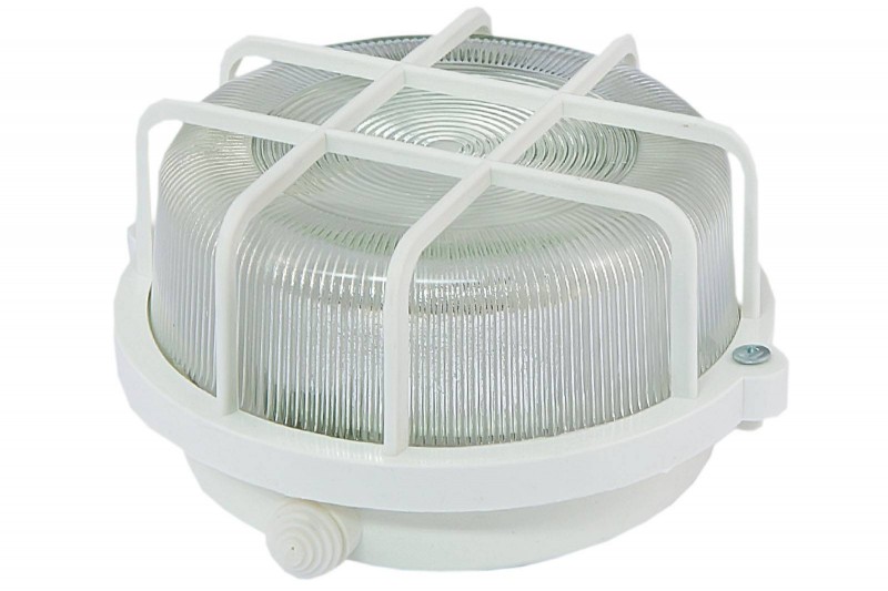 Светильник НПП-100w влагозащищенный круг с решеткой IP54 белый TDM SQ0311-0001