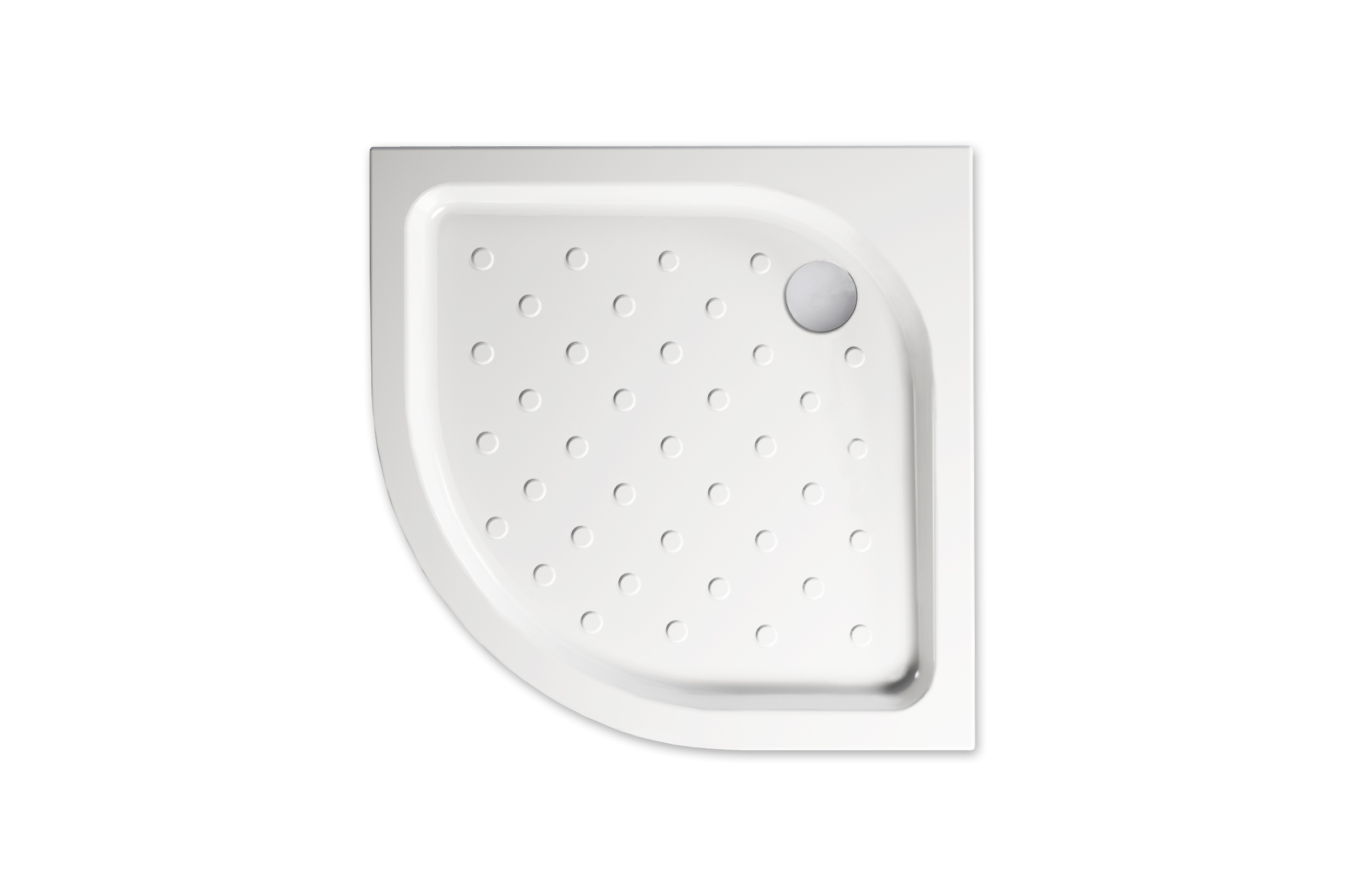 Душевой поддон акриловый полукруг 80*80*6 "Classic N" (каркас+экран) высота 16 см