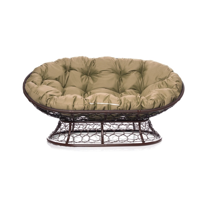 Диван Мамасан искусст. ротанг, корич./беж.подушка 164*75*104 см, до 250 кг 