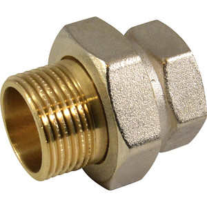 Соединитель с накид. гайкой прямой 3/4" г/ш никель