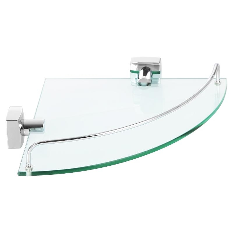Полка стеклянная угловая FIXEN KVADRO FX-61303А