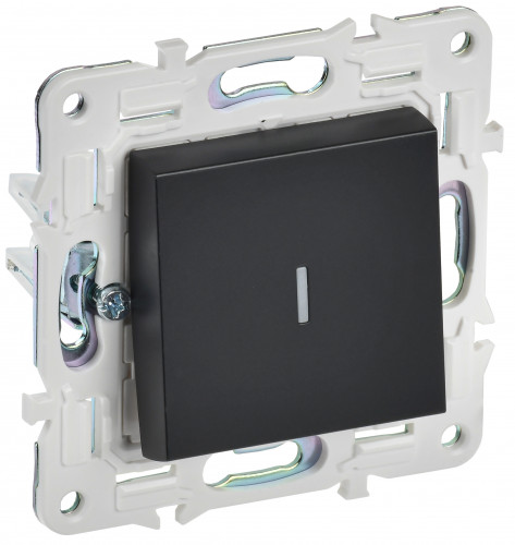 Выключатель SKANDY 1клав с подсвет SK-V10-1-10-K02 механизм черный