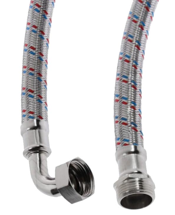 Подводка д/воды 0,6м 1"х1" угловая