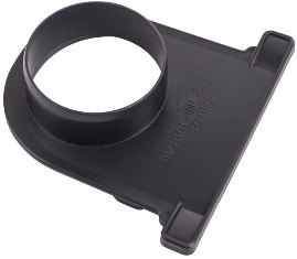 Торцевая заглушка канала 110 с отводом (черная) 