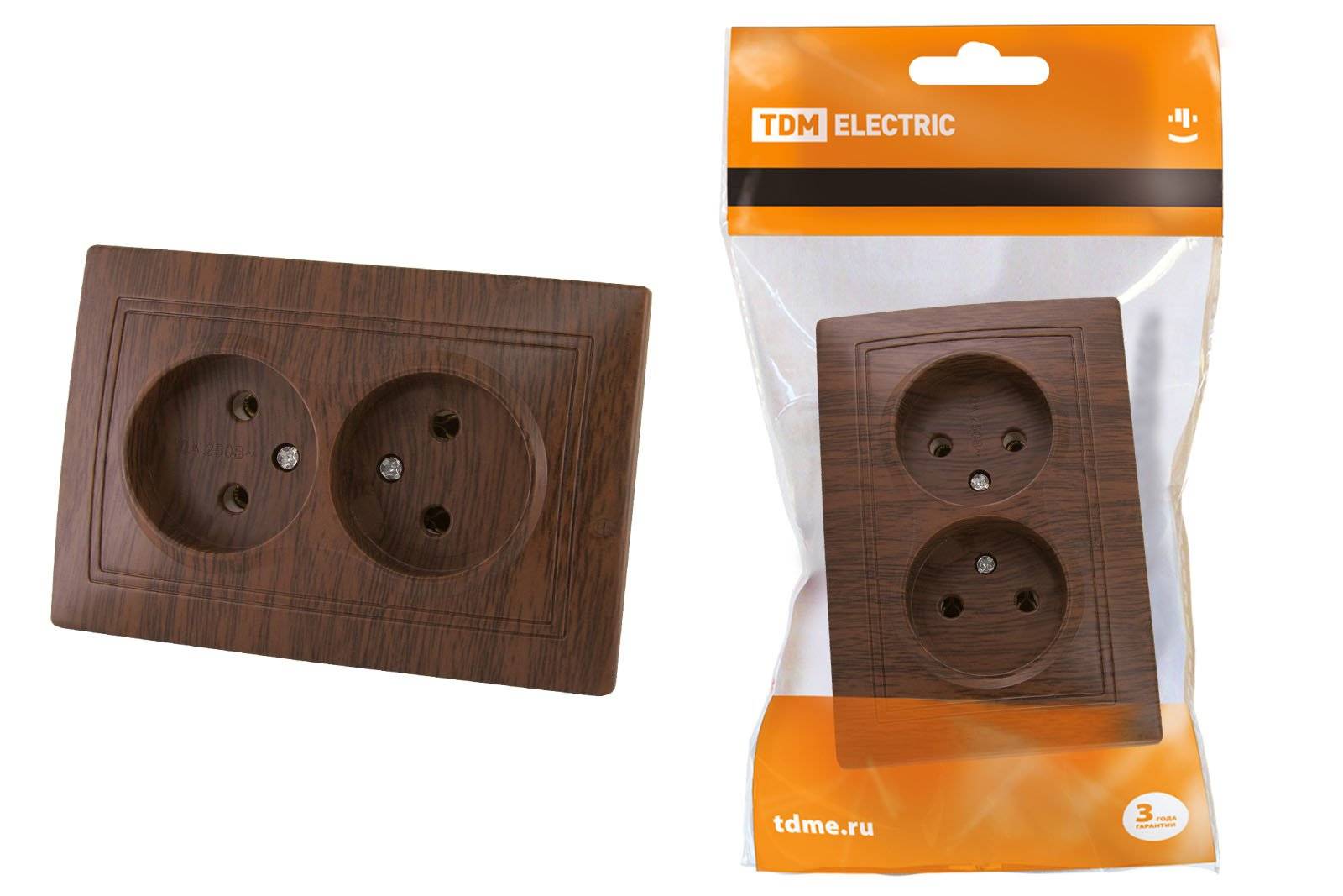 Розетка Таймыр двойная б/з бук 250В 10А SQ1814-0313