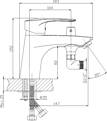 Смеситель на борт ванны Россинка Т40-38