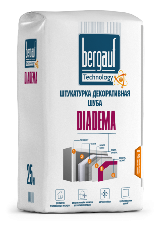 Штукатурка BERGAUF Diadema 25кг цементная фасадная шуба