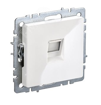 Розетка BRITE компьютерная RJ45 BR-K10-1-K01 механизм белый