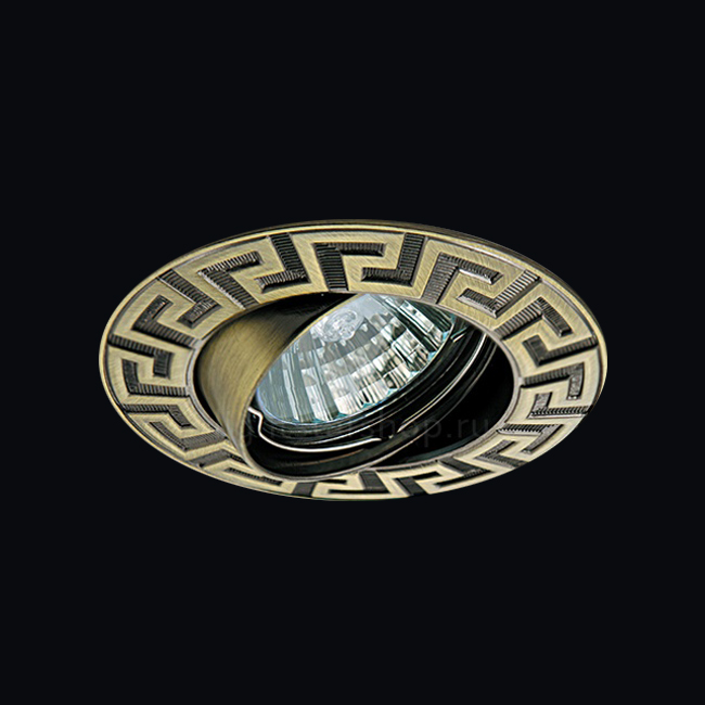 Светильник потолочный CAST-67 MR16 поворот.зелен.латунь 00-0083