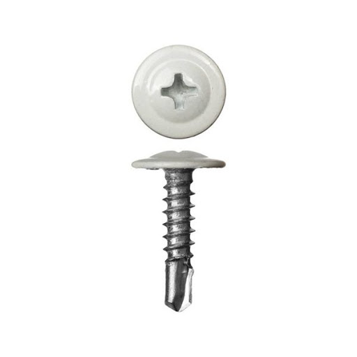 Саморез  19*4,2 RAL 9003 прессшайба сверло