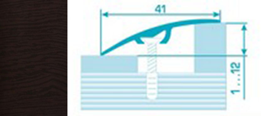 Порог ПР 06 90 шир 41мм венге 094