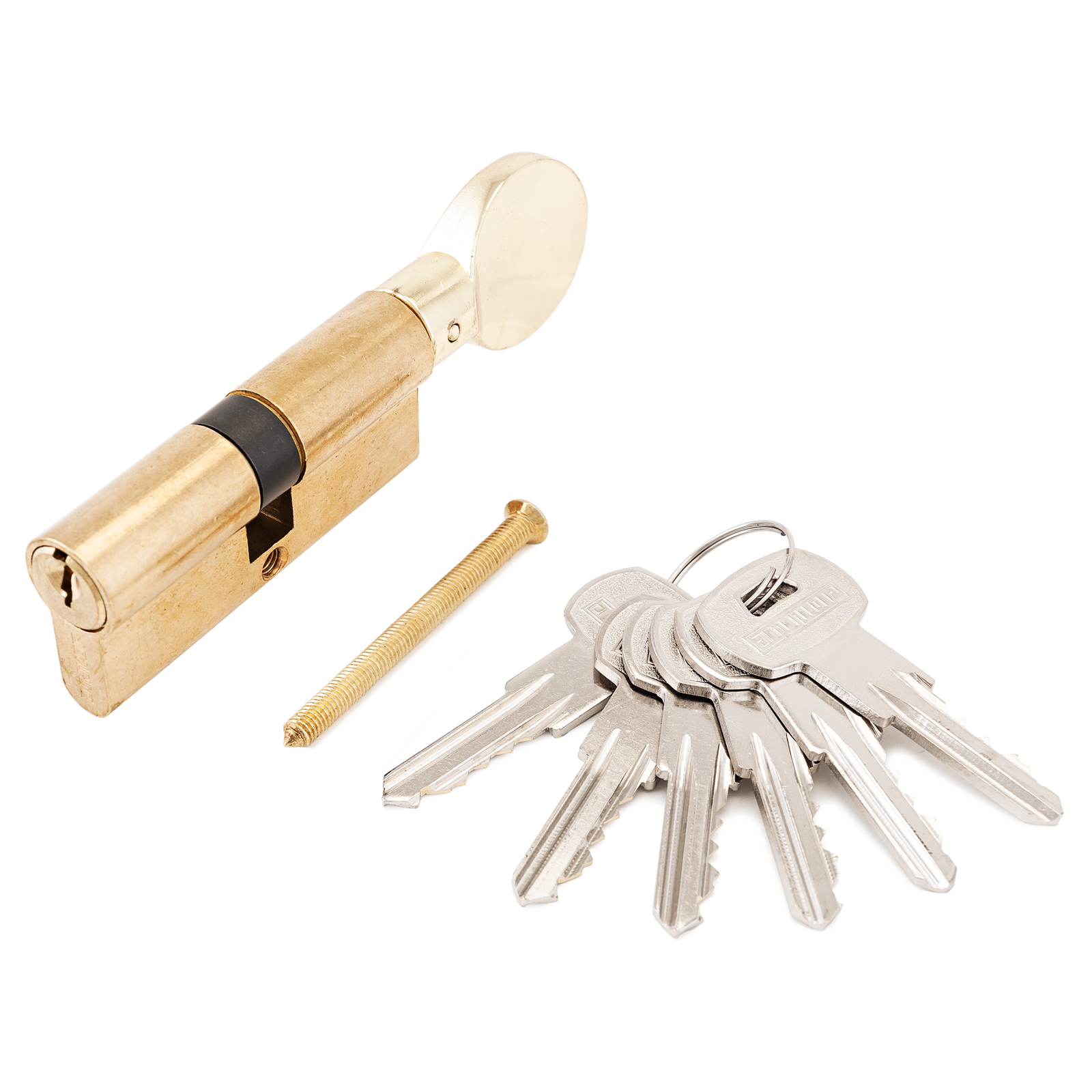 Цилиндр ключевой АЛЛЮР A.G 60-6K ВР латунь вертушка англ.кл 1269