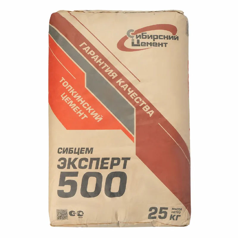 Цемент 25,0кг М-ПЦ-500 Д0 Топки  (ЦЕМ I 42.5Б)  (64 поддон)