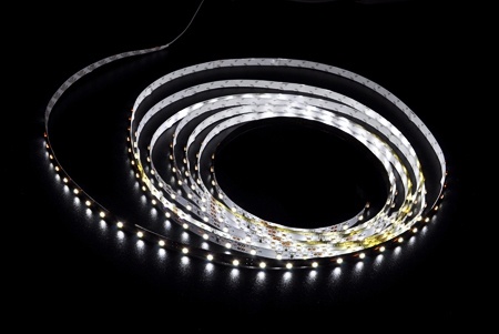 Лента светодиодная LED  4.8w/м IP33 8мм, катушка 5м, Теплый белый LC-3528-12WW60